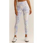 Z Supply Active Bandana 7/8 Leggings Size S Blue Off White Print Yoga Athleisure Photo 1