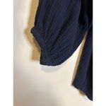 Sundry Women's Free Spirit Shirt in Navy Blouse Oversized Cotton Size 3 /β Large Photo 5
