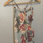 JODIFL  Blooming Halter Floral Strapless Floor Length Dress Large Green Pink Photo 4