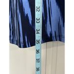 Michael Kors  Long Bell Sleeve Navy/Blue Dress Abstract‎ Size XS Split Neck Photo 2