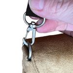 Travelon  Small Crossbody Bag Tan Mock Suede Pouch Purse Travel Green Compact Photo 9