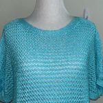 Chico's  women’s petite large blue crochet top Photo 5