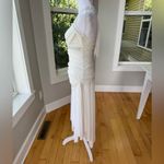 Vintage Y2K Trixxi White Chiffon Rhinestone Halter Tie Asymmetrical Dress Medium Photo 11