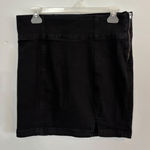 SO Mini Skirt Black Denim Size 13/31W Side Zip Detail Women's Photo 0