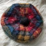 Multicolor Mohair and Wool Blend Beret Hat Red Photo 0