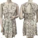 Danny & Nicole Black and White Fit and Flare Midi Dress Photo 1