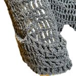 Vintage Crochet Long Sleeve Sweater Black Large Photo 7