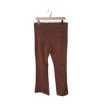 American Eagle Stretch Flare Pants Womens Large Brown Suede Knit Style Pull On Photo 2