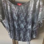 Bongo  Shimmering Silver Sequin caftan look Blouse small Photo 0