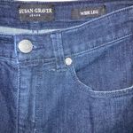 Susan Graver  Dark Wash High Rise Non Distressed Wide Leg Crop Sz 6 #753 Photo 1
