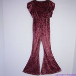 Free People NEW  Rosaline Jumpsuit velvet floral print,‎ XS Photo 7