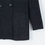 Calvin Klein Womens Wool Blend Pea Coat Jacket Size 8 Gray Classic Quiet Luxury Photo 2