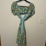 Revolve More To Come Marlene Cut Out Dress in Green Floral Size Medium NWT Photo 6
