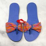 Havaianas NWT Saint Tropez Crochet Woven Thong Slide Flop Flop Sandal Shoes Blue Photo 2