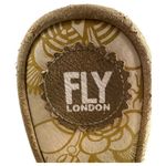 Fly London  Yahl Brown Tan Beige Leather Wedge Ankle Peep Toe Size 39 US 8/8.5 Photo 4