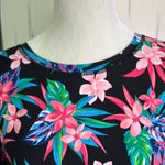 Croft & Barrow  Black and pink tropical Floral Swim Rashguard Photo 5