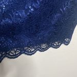 NWT Jackie Jon NY special occasion Navy Lace Glitter Dress Women’s Size 12 Blue Photo 3