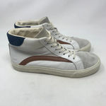 Madewell  Sidewalk High-Top Sneakers‎ Colorblock Leather White Brown Size US 9 Photo 6