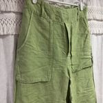 Young Fabulous and Broke YFB Linen Blend Relaxed Light Green Trousers Photo 1