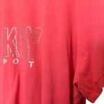 DKNY 2X Hot Pink Bejeweled Bling Short Sleeve Top Shirt Photo 2
