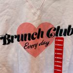 Wildfox  Brunch Club Pink Sweatshirt women’s XS NWT Photo 2