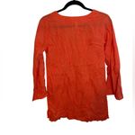 Helen Jon Coral Floral Embroidered Swim Cover Tunic Orange Photo 3