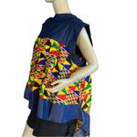 LOOK AT ME HIGH LOW COLORFUL COTTON TUNIC TOP NWT (3X) Blue Photo 7