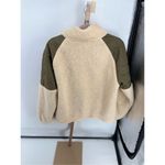 Jacqueline de Yong Green Quilted Cream Fleece Jdyiza Teddy Mix Jacket Size XL Green Photo 10