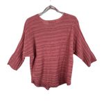 Tahari 100% Linen Pink 3/4 Dolman Sleeve Open Knit Lightweight Sweater Size S Photo 1