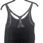 Free People  Women's Size 6 Small Black Velvet Sequin Wymsgoth Romantic‎ Top Photo 6