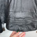 Harley Davidson Women M Black Vented Perforated Leather Jacket 98115 Photo 7