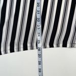 The Loft Black & White Striped Bell Sleeve Blouse Photo 7