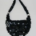 Vintage Y2K Black Sparkly Sequin Hobo Bag Purse Photo 3