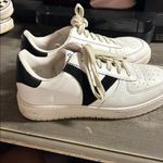 Victoria Leather White and Black Sneakers Photo 2