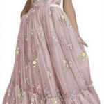 New Fashion Pink Floral Corset Midi Dress Size 10 Photo 0