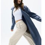 Athleta M Luna Trench Coat Size Medium Shadow Blue #578185 Photo 1