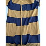 J.Crew Juliette Collarless Sweater XS Rugby Striped Navy Yellow Wool Blend Photo 12