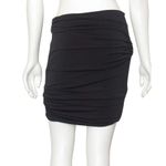 Elizabeth and James Women's Rouched Black Mini Skirt Black Label Designer XS Photo 3