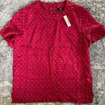Madewell  Silk Refined Tee in Foulard Dot Diamond Boxy Short Sleeve Shirt Photo 2