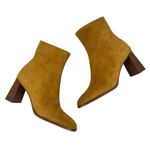 Mango Round Toe Heel Suede Ankle Boots Medium Brown Size 39/ 8.5 Photo 6