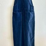 American Vintage XHILARATION Vintage Y2K Velour Navy Blue Wide Leg Jumpsuit Womens Medium Photo 1
