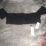 Vitamin A  Bikini Top Off the Shoulder Black Photo 2