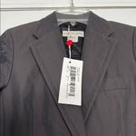 Dries Van Noten NWT  Charcoal Gray Embroidered Blazer Outerwear 100% Cotton Sz 36 Photo 1