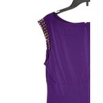 Vince Camuto Women's Bodycon Dress Studded Sleeve Back Zip Purple Size 12 Photo 9