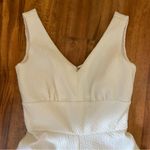 Vintage 70s Disco Extreme Flare Wide Leg Bell Bottom Jumpsuit White Size XS Photo 2
