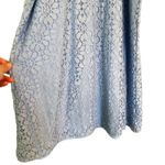 Candie's Candie’s Light Blue Lace Mini Dress Size Large High Neck Sleeveless Elegant Photo 1