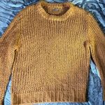 Charlotte Russe  M Burnt Yellow Open Knit Pullover Soft Acrylic Sweater Photo 0