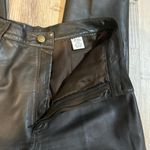 Vintage Vakko Sport Chocolate Brown Leather Pants Photo 4