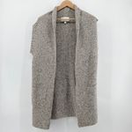 Brochu Walker  100% Cashmere Noah Wrap Open Cardigan Vest SM Earthen Tweed Gray Photo 1