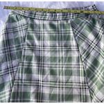RSQ Vintage  Mini Skirt Women’s Size XL Plaid Green Squared Pull On Skirt Y2K Photo 3